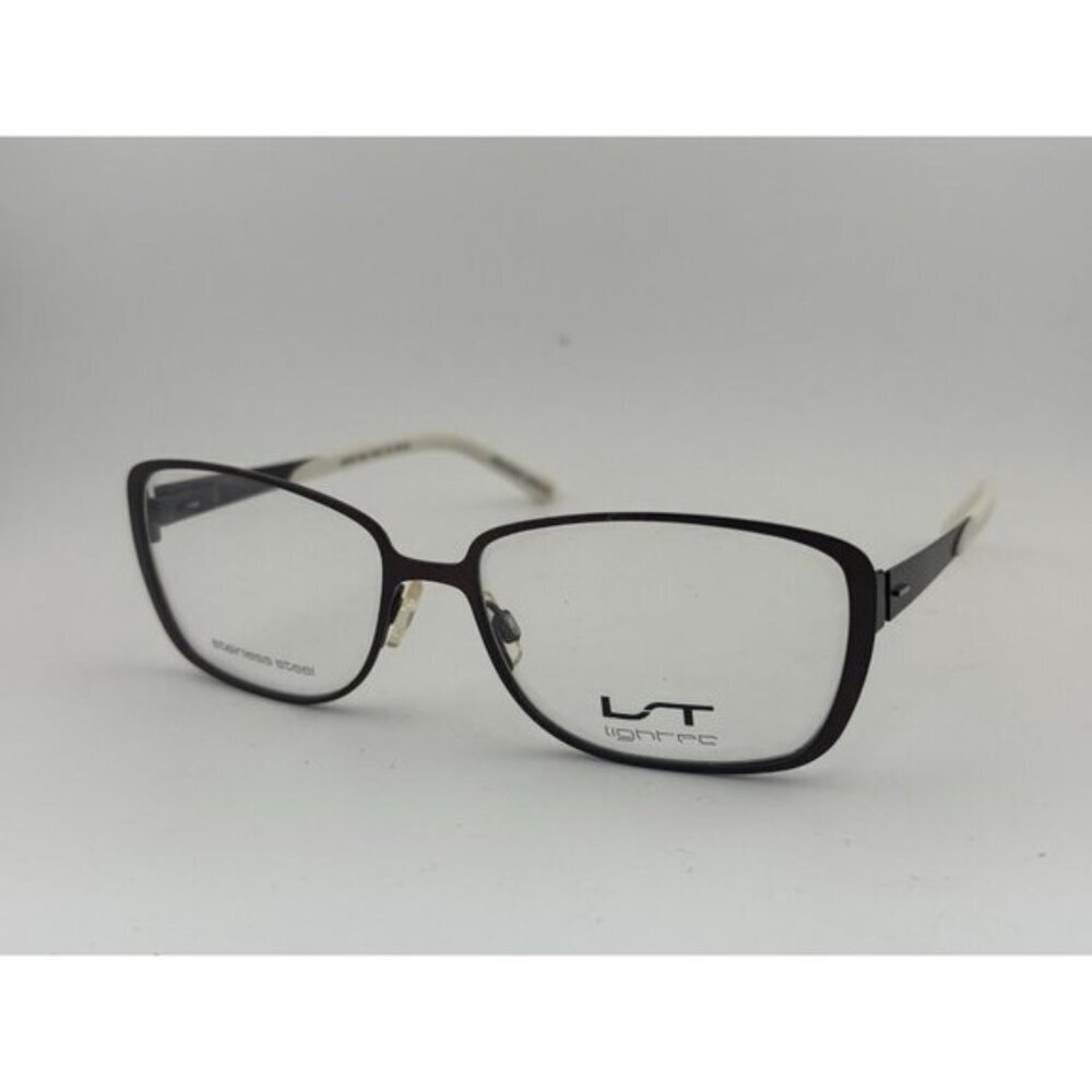 LIGHTEC - 7009L 54-15-135 MW 015 Brown & White Glasses Frames